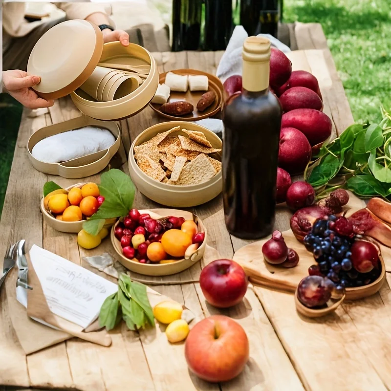 Outdoor Camping Picnic Utensils Cups Plates, Spoons Chopsticks Soup Bowls. Perfect for Outdoor activities. - Image 5