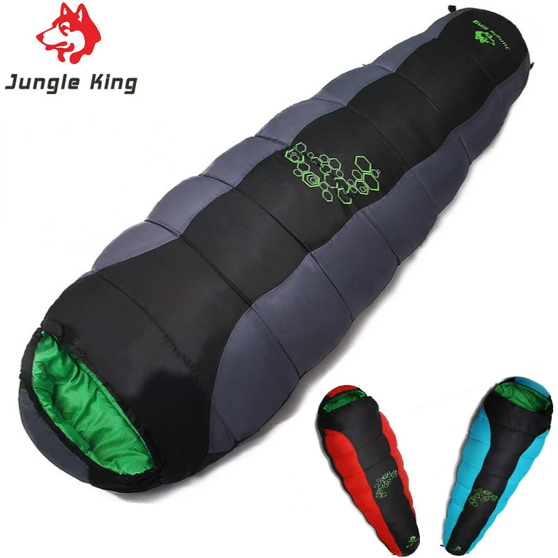 Jungle King CY0901 Thickening Fill Four Holes Cotton Sleeping Bags Fit for Lower Temperatures Thermal 4 Kinds of Thickness Camping and Outdoor Use