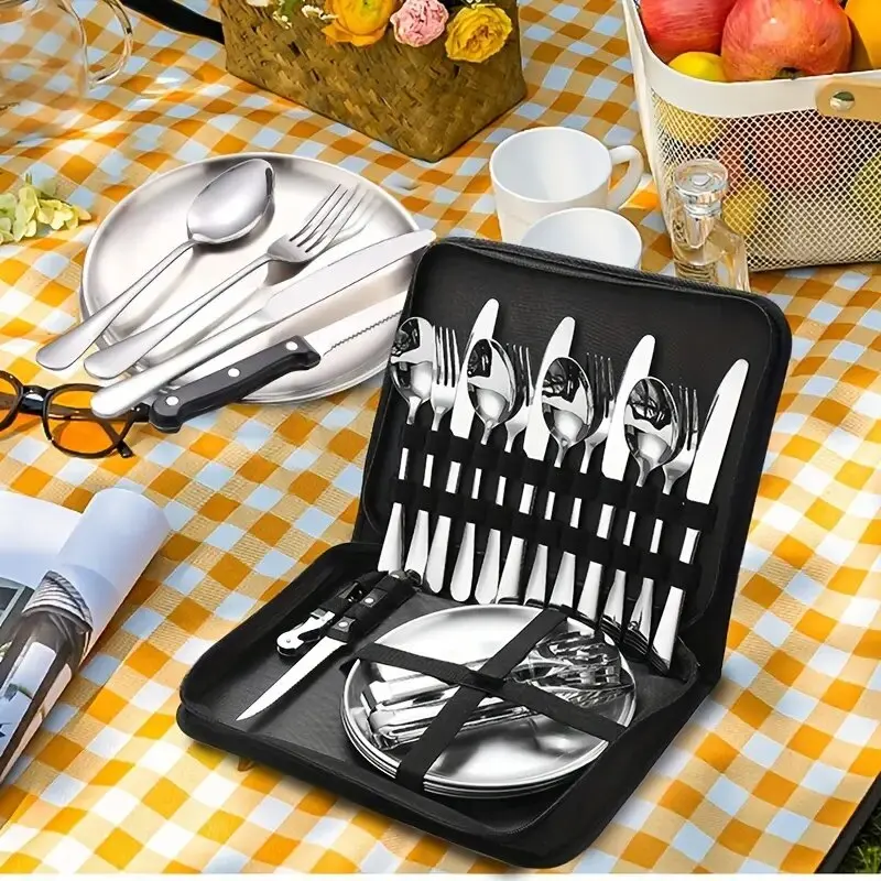 10/20Pcs Outdoor Camping Cutlery Organizer Utensils. Perfect for Camping and other Outdoor Activities. - Image 3