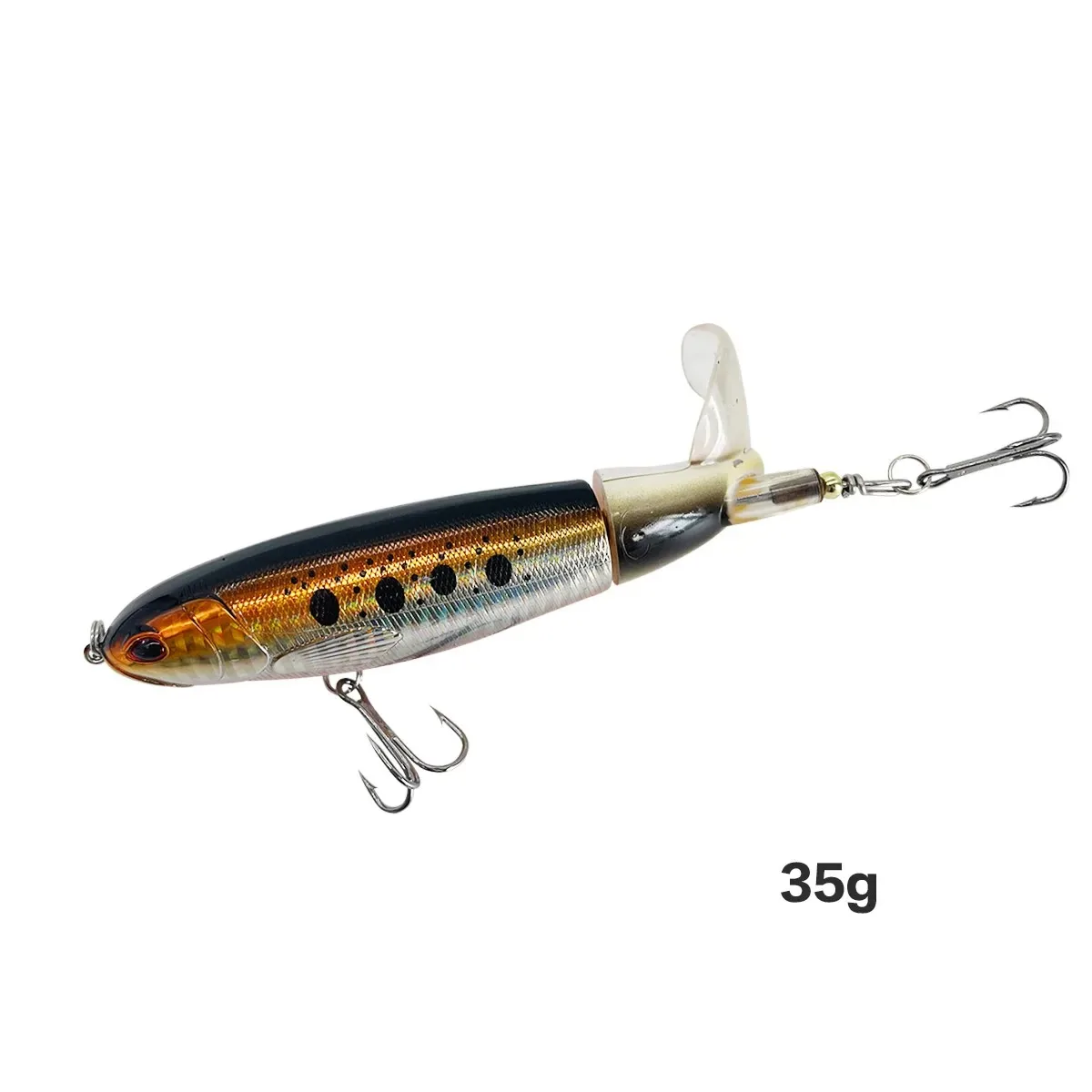 13g/15g/35g Topwater Fishing Lure Whopper Popper Artificial Bait Hard Plopper Soft Rotating Tail - Image 47