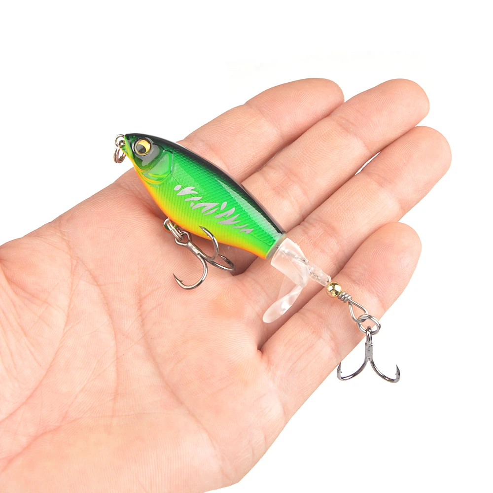 1Pcs Quality Whopper Plopper Wobblers 7.5cm 6.5g Topwater Popper Fishing Lure Hard Bait Rotating Soft Tail Fishing Tackle - Image 12