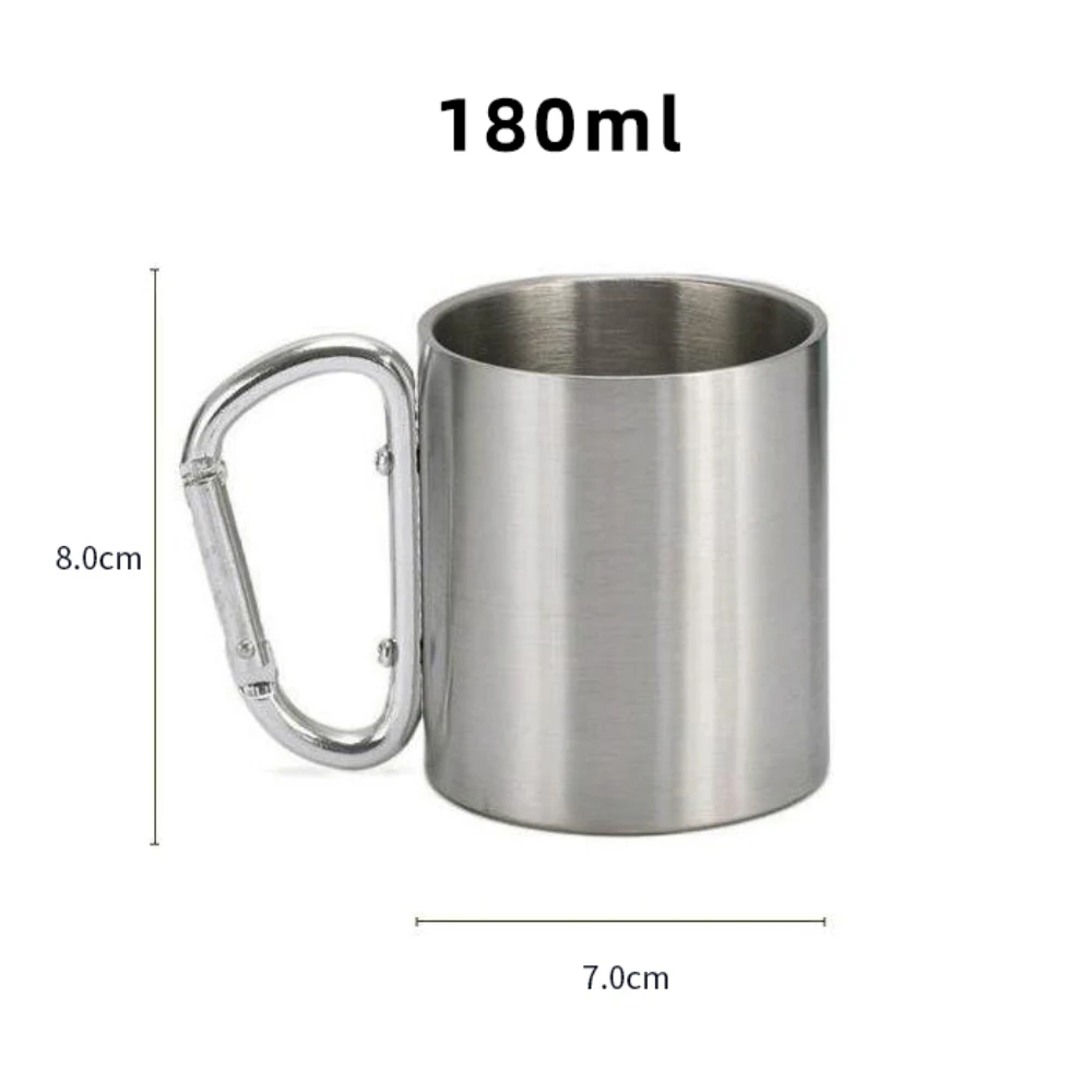 1Pc Outdoor Double-layer Water Cup Stainless Steel 180/300 ML - Image 7