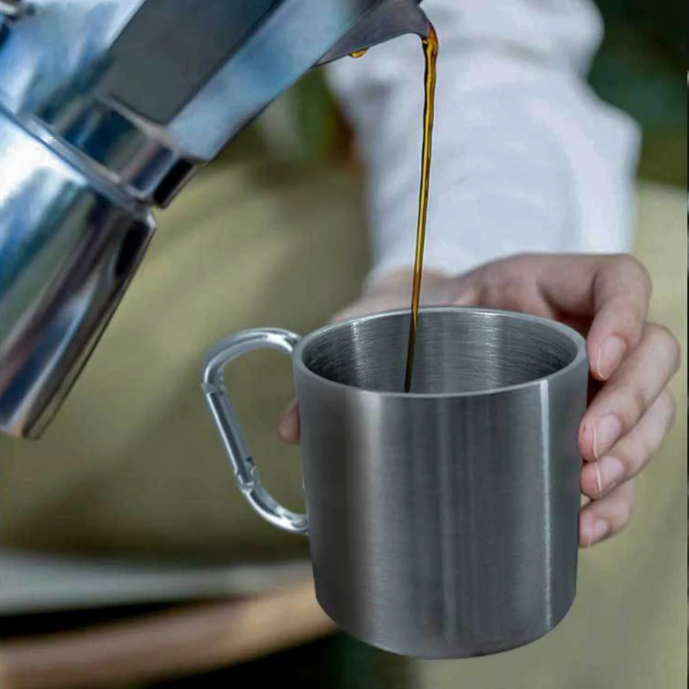 1Pc Outdoor Double-layer Water Cup Stainless Steel 180/300 ML - Image 5