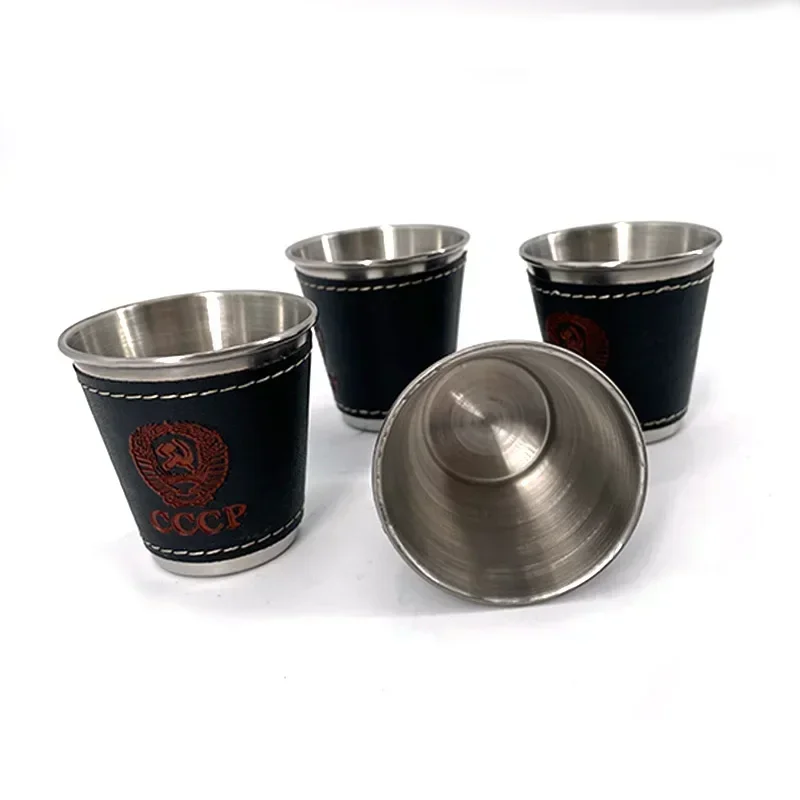 4pcs 30/70ml Outdoor Camping Travel Cups Set Picnic Supplies Stainless Steel - Image 8