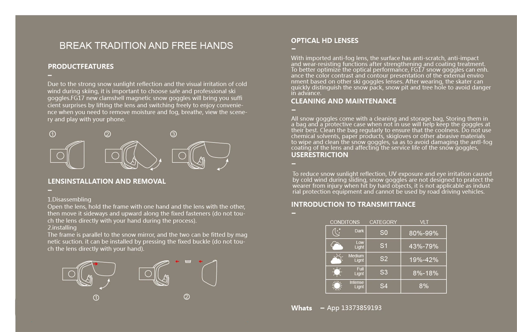 Magnetic Flip Cover Double Layer Anti-Fog Ski Goggles Snowboard Glasses Snowmobile Eyewear Outdoor Sports Optical Protection - Image 28