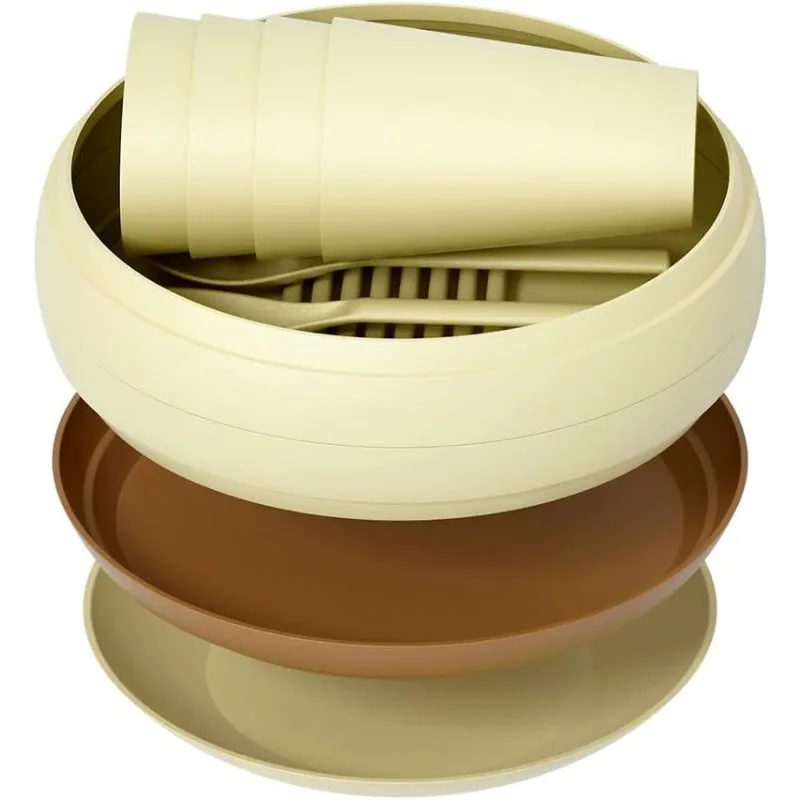 Outdoor Camping Picnic Utensils Cups Plates, Spoons Chopsticks Soup Bowls. Perfect for Outdoor activities. - Image 9