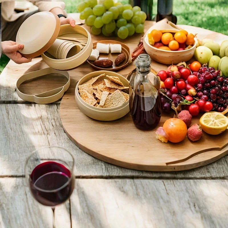 Outdoor Camping Picnic Utensils Cups Plates, Spoons Chopsticks Soup Bowls. Perfect for Outdoor activities. - Image 10