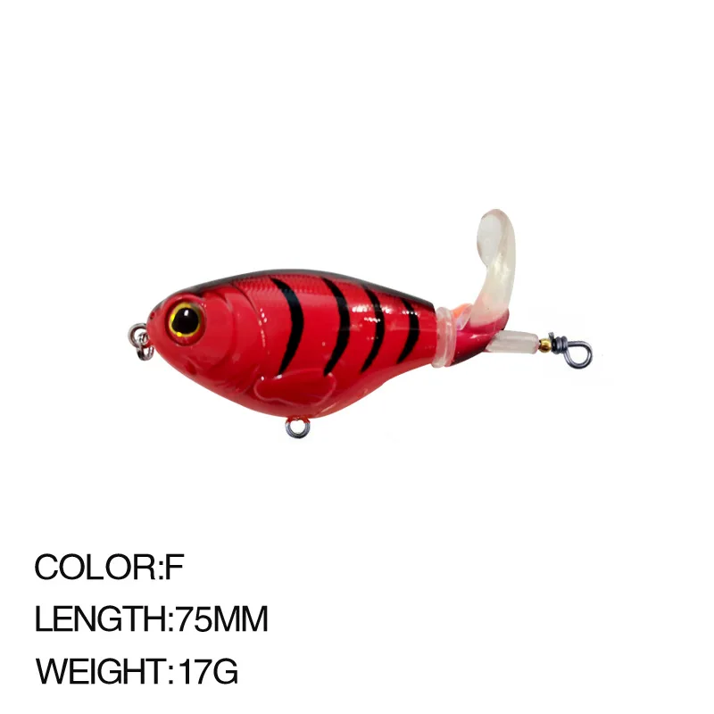 Artificial Fishing Lure, Crankbait, Whopper Plopper , Topwater Fishing Lure, SwimBait, Hard Popper, Rotating Tail Fishing Tackle - Image 13