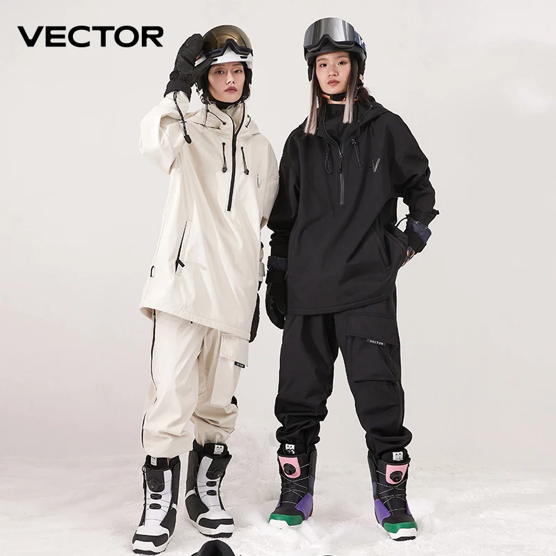 Women Solid Color Ski Jacket Ski Pants Warm Windproof Winter Overalls Hoodie Waterproof Outdoor Sports Clothing