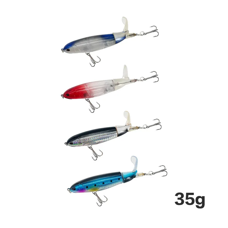 13g/15g/35g Topwater Fishing Lure Whopper Popper Artificial Bait Hard Plopper Soft Rotating Tail - Image 29