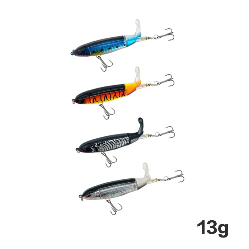 13g/15g/35g Topwater Fishing Lure Whopper Popper Artificial Bait Hard Plopper Soft Rotating Tail - Image 35