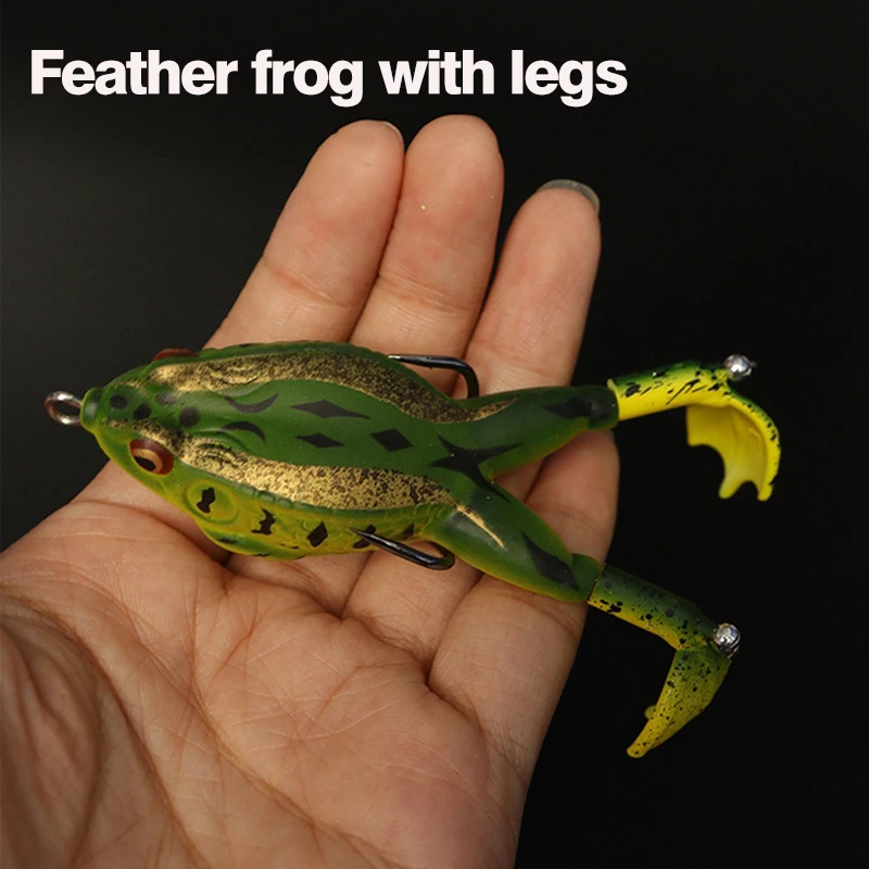 13/16g Soft Frog Shape Lures Artificial Topwater Wobblers Bait Bass Catfish Fishing Lure 3D Eyes - Image 5