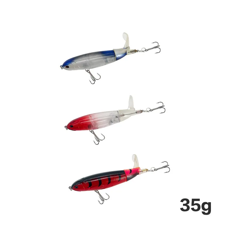 13g/15g/35g Topwater Fishing Lure Whopper Popper Artificial Bait Hard Plopper Soft Rotating Tail - Image 27