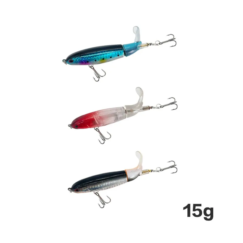 13g/15g/35g Topwater Fishing Lure Whopper Popper Artificial Bait Hard Plopper Soft Rotating Tail - Image 39