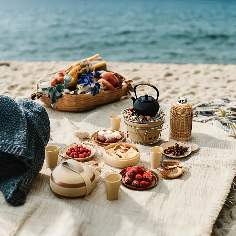 Outdoor Camping Picnic Utensils Cups Plates, Spoons Chopsticks Soup Bowls. Perfect for Outdoor activities. - Image 6