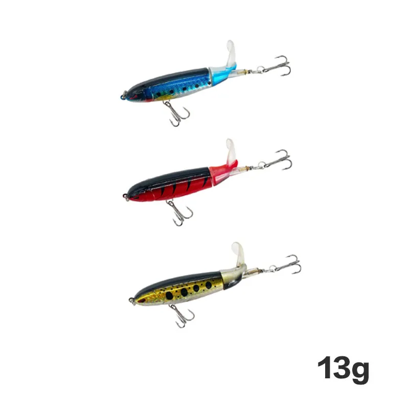 13g/15g/35g Topwater Fishing Lure Whopper Popper Artificial Bait Hard Plopper Soft Rotating Tail - Image 45