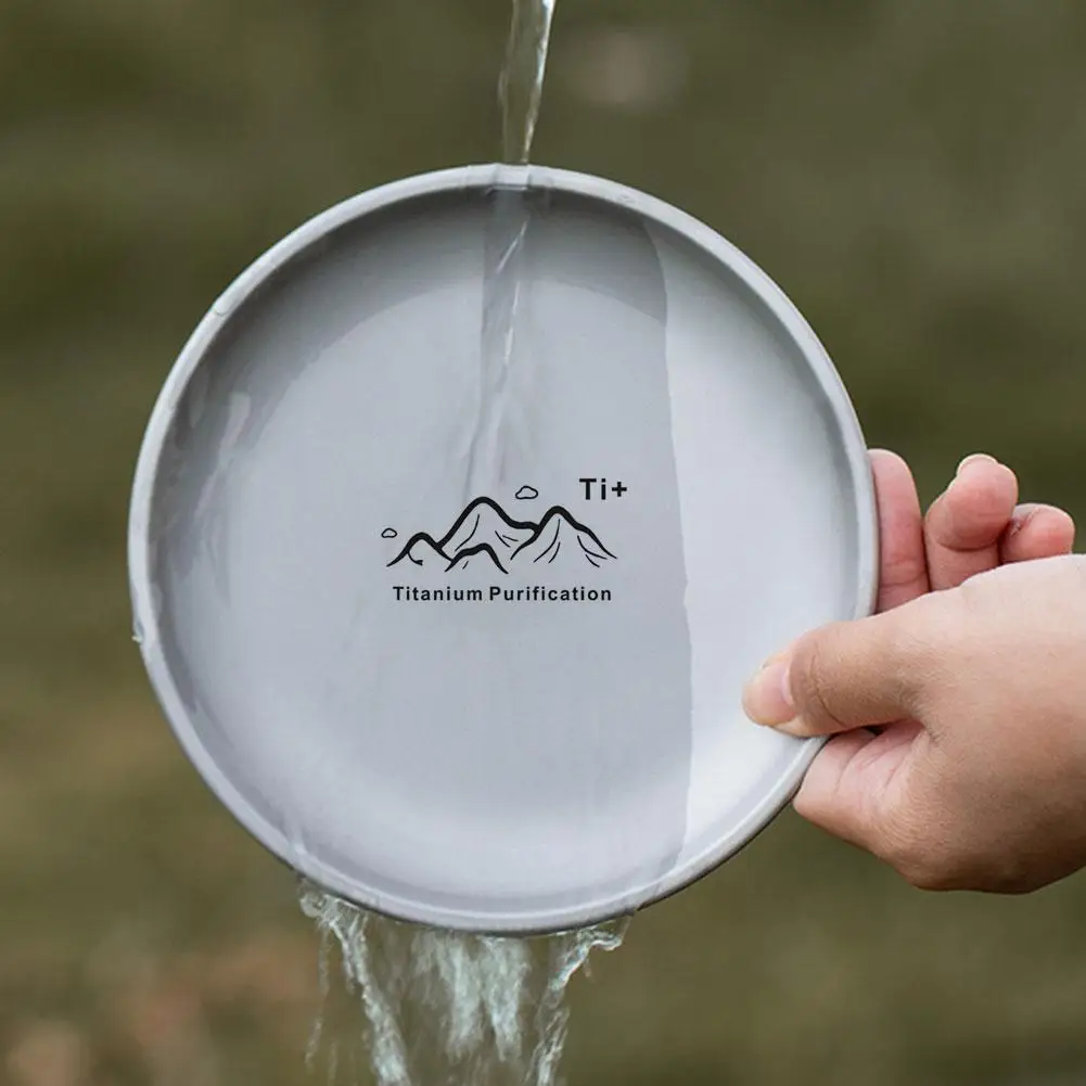 Titanium Camping Plate Titanium Cutlery Tray Corrosion Resistant Outdoor Kit - Image 14