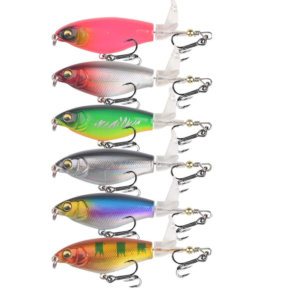 1Pcs Quality Whopper Plopper Wobblers 7.5cm 6.5g Topwater Popper Fishing Lure Hard Bait Rotating Soft Tail Fishing Tackle - Image 2