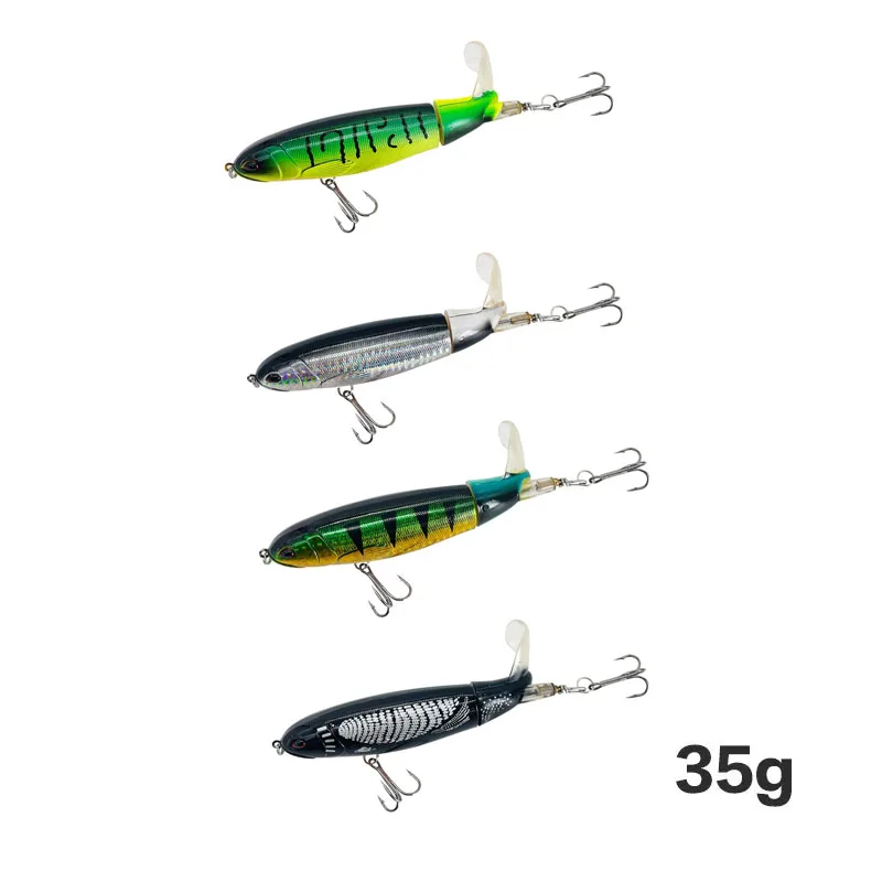 13g/15g/35g Topwater Fishing Lure Whopper Popper Artificial Bait Hard Plopper Soft Rotating Tail - Image 30