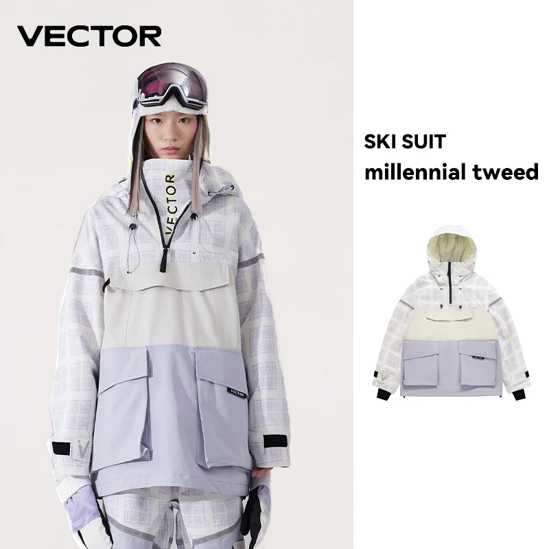VECTOR Ski Wear Women Man Hooded Sweater Reflective Trend Ski Wear Thickened Warmth and Waterproof Ski Equipment Ski Suit Women - Image 8