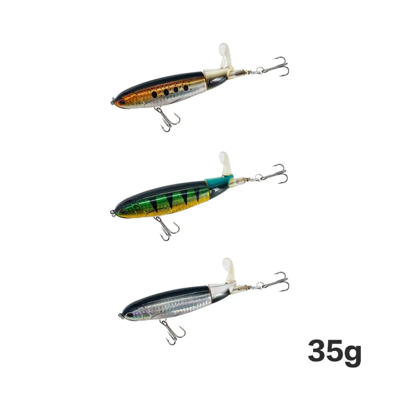 13g/15g/35g Topwater Fishing Lure Whopper Popper Artificial Bait Hard Plopper Soft Rotating Tail - Image 25