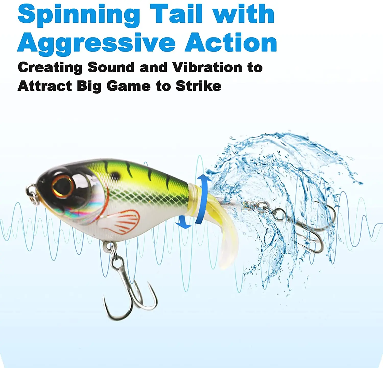 Fishing Wobblers with Rotating Tail Hard Baits 75mm 17g Whopper Plopper Topwater Pesca Prop Bass Lure Saltwater Crankbait - Image 3