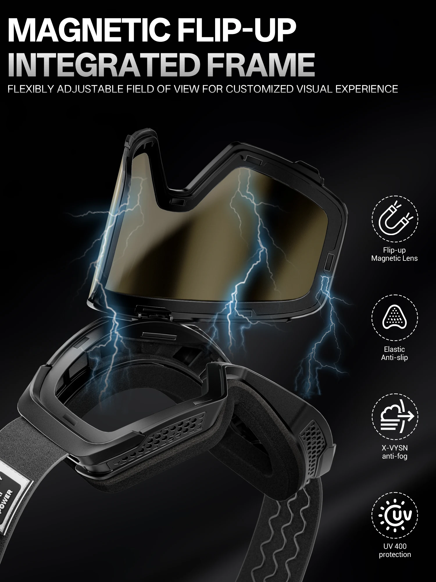 KAPVOE Outdoor Photochromic Ski Goggles Breathable HD Winter Sports Snow Glasses UV400 Anti-fog Magnetic Snowboard Glasses New - Image 3