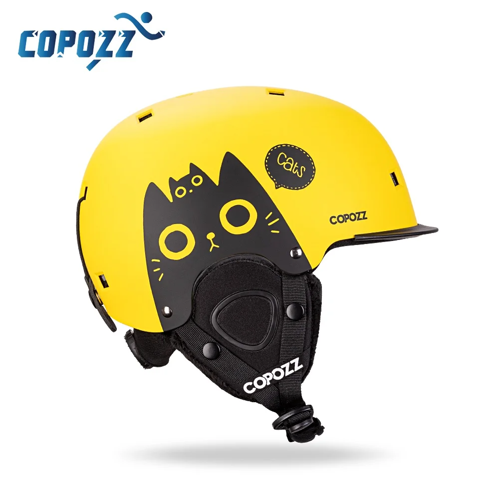 COPOZZ Cartoon Kids Children Ski Helmet Integrally-molded Outdoor Sports Protection Snowboard Helmet Women Skiing Equipment - Image 3