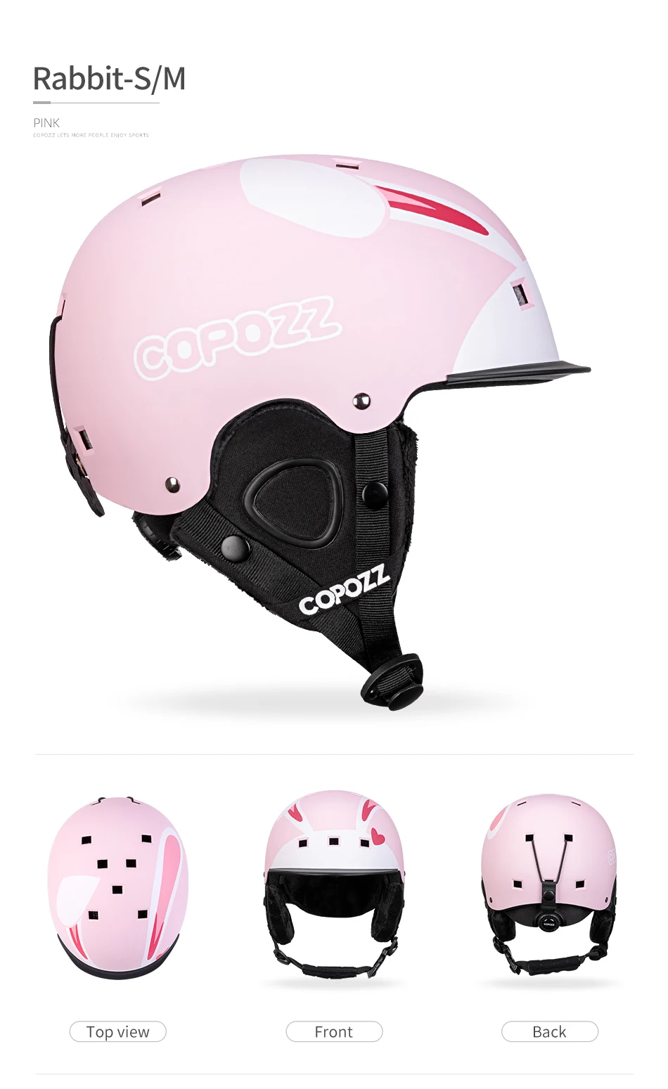 COPOZZ Cartoon Kids Children Ski Helmet Integrally-molded Outdoor Sports Protection Snowboard Helmet Women Skiing Equipment - Image 24