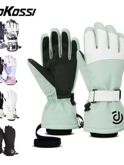 KoKossi Winter Ski Gloves Waterproof and Snowboard Gloves Men Women Fleece Warm Snow Gloves Touch Screen