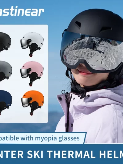 Eastinear's New Lightweight All-in-one Goggles Ski Helmet Men's and Women's Children's Outdoor Skiing and Snowboarding Equipment