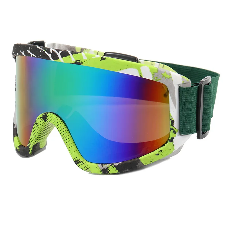 Large frame ski goggles with colored lenses and sponge anti-collision anti-glare lenses Outdoor sports snowboarding and snowboar - Image 23