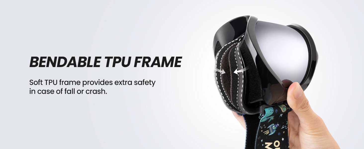 OutdoorMaster Kids Ski Goggles - Helmet Compatible Snow Goggles for Boys & Girls with 100% UV Protection - Image 9