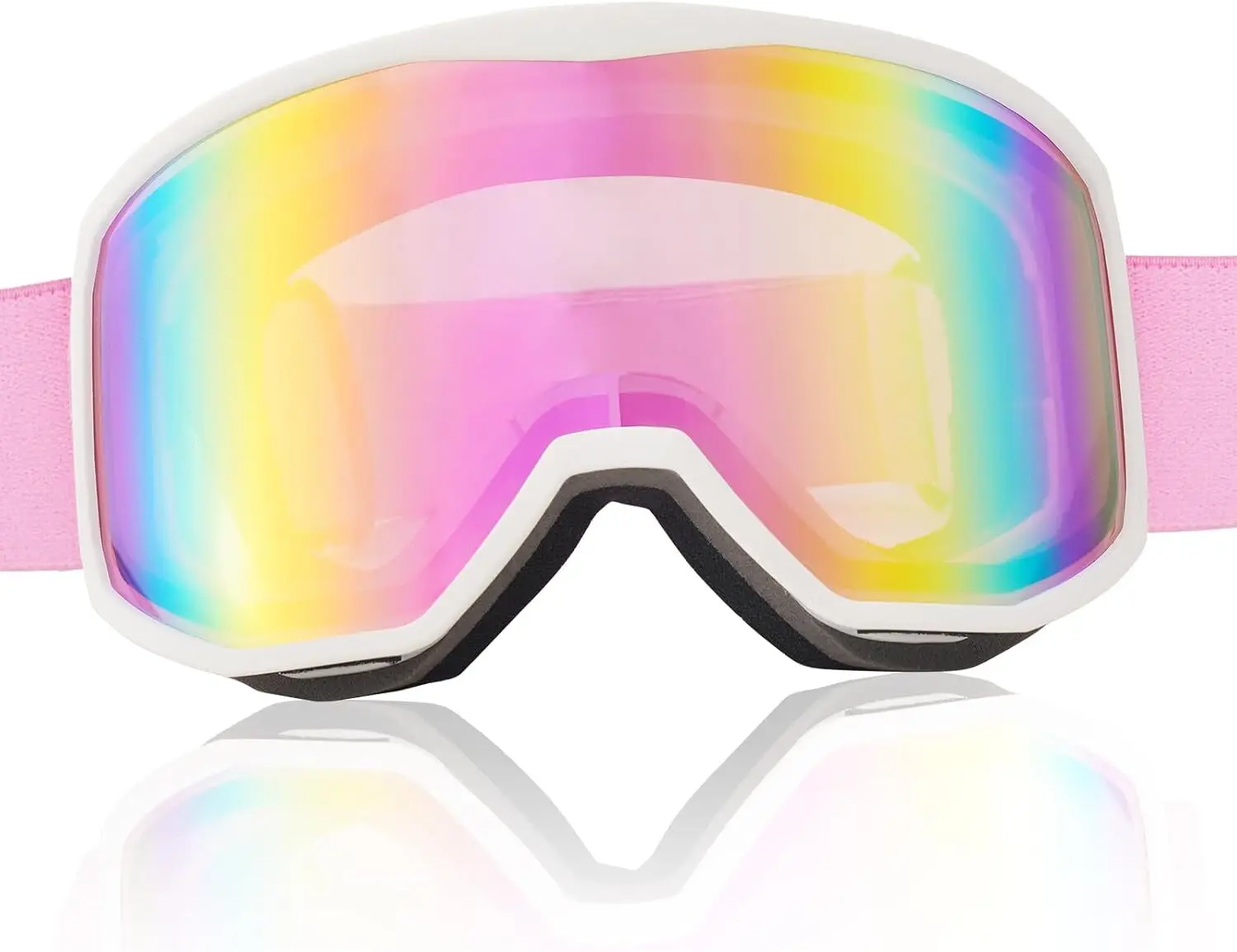 Men Women Anti-Fog Anti-UV Ski Snowboard Goggles For Young Adult Snow Sports