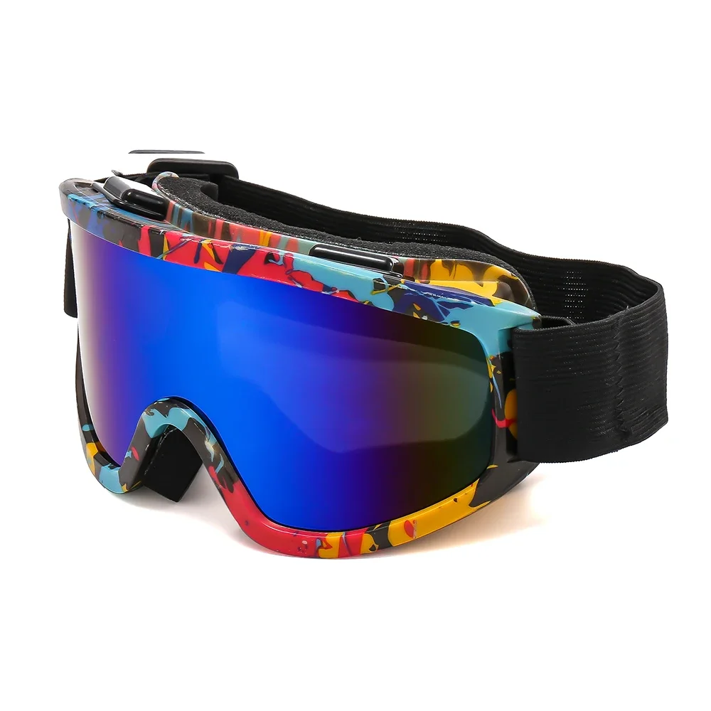 Large frame ski goggles with colored lenses and sponge anti-collision anti-glare lenses Outdoor sports snowboarding and snowboar - Image 17