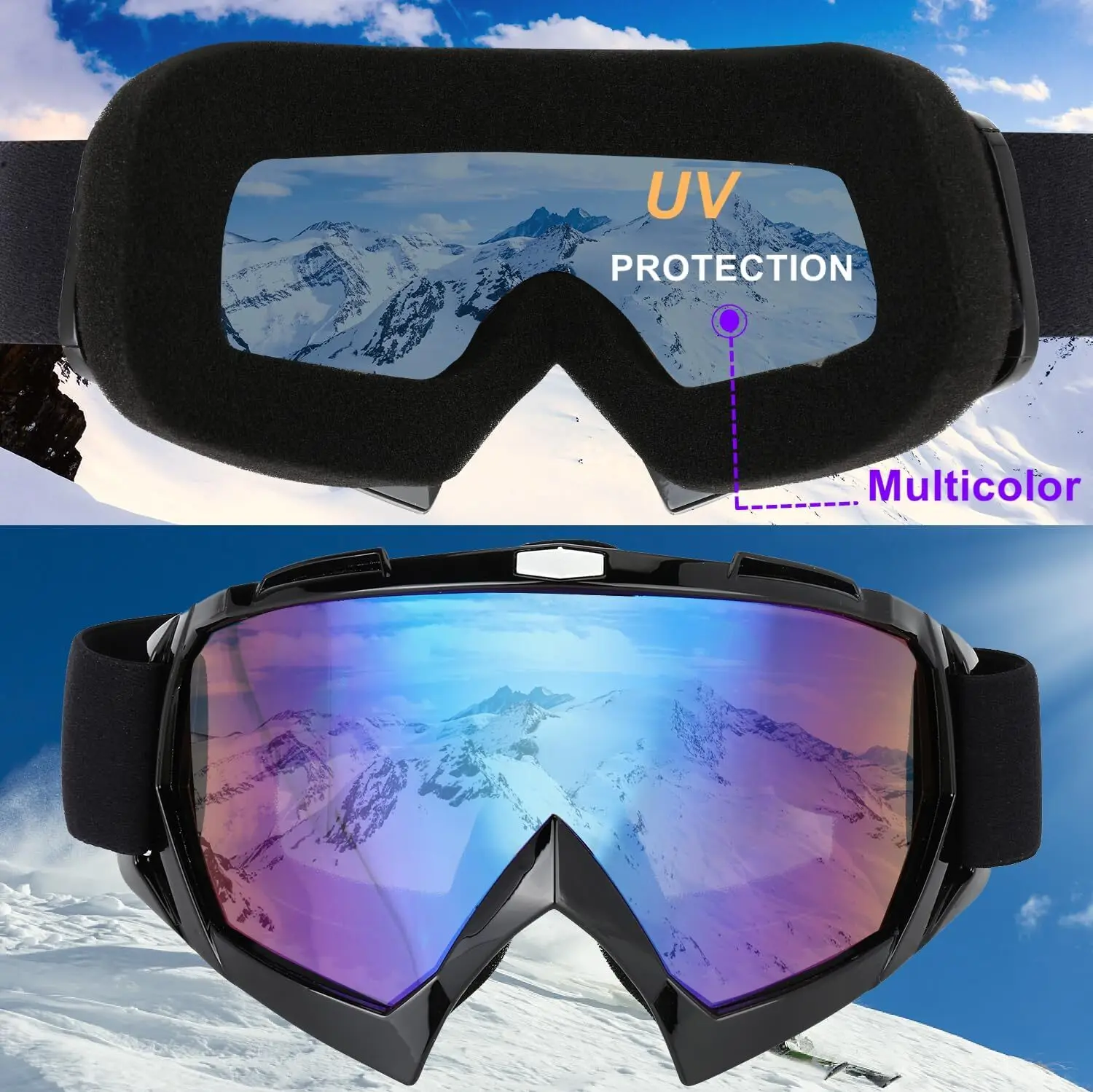 Ski Snowboard Goggles With Winter Neck Gaiter Face Cover For Men Women Skiing Fishing Hiking Cycling - Image 3