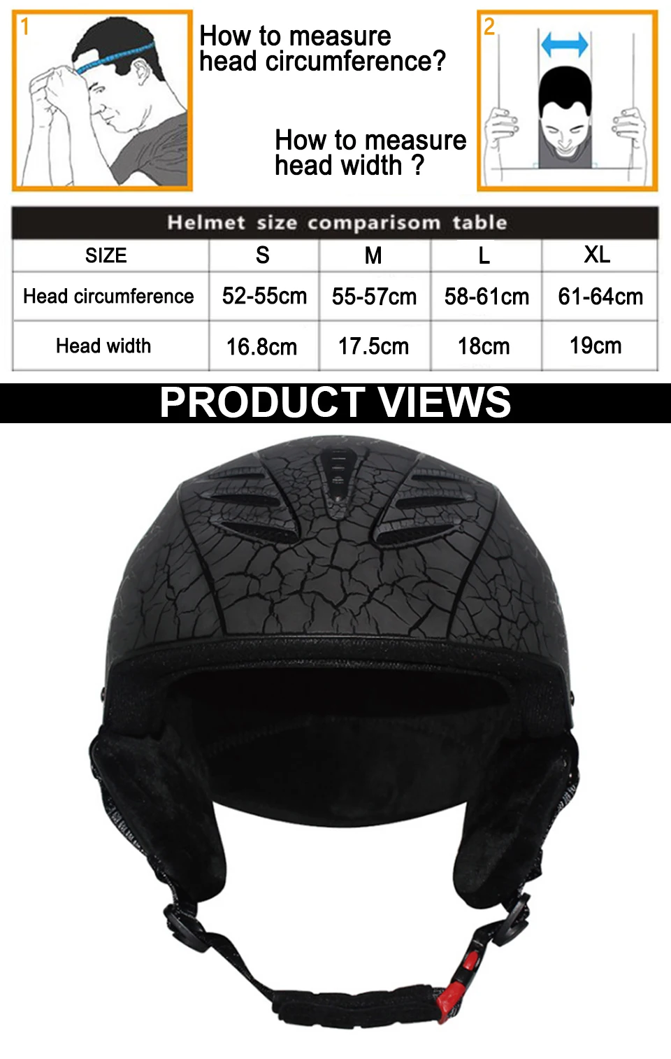 LOCLE Professional Skiing Helmet Men Women Children Ski Helmet Snow Skating Snowboard Snowmobile Skateboard Helmet Size 52-61cm - Image 24