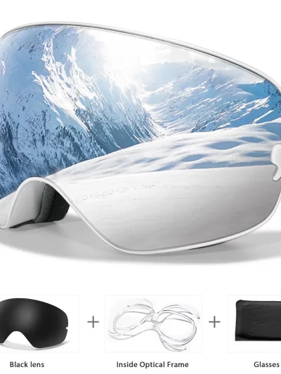 Ski Goggles Men Women Outdoor Sports Anti-fog Snowboarding Snowmobile Glasses UV400 Charngeable Lens Teen Charistmas Cycling