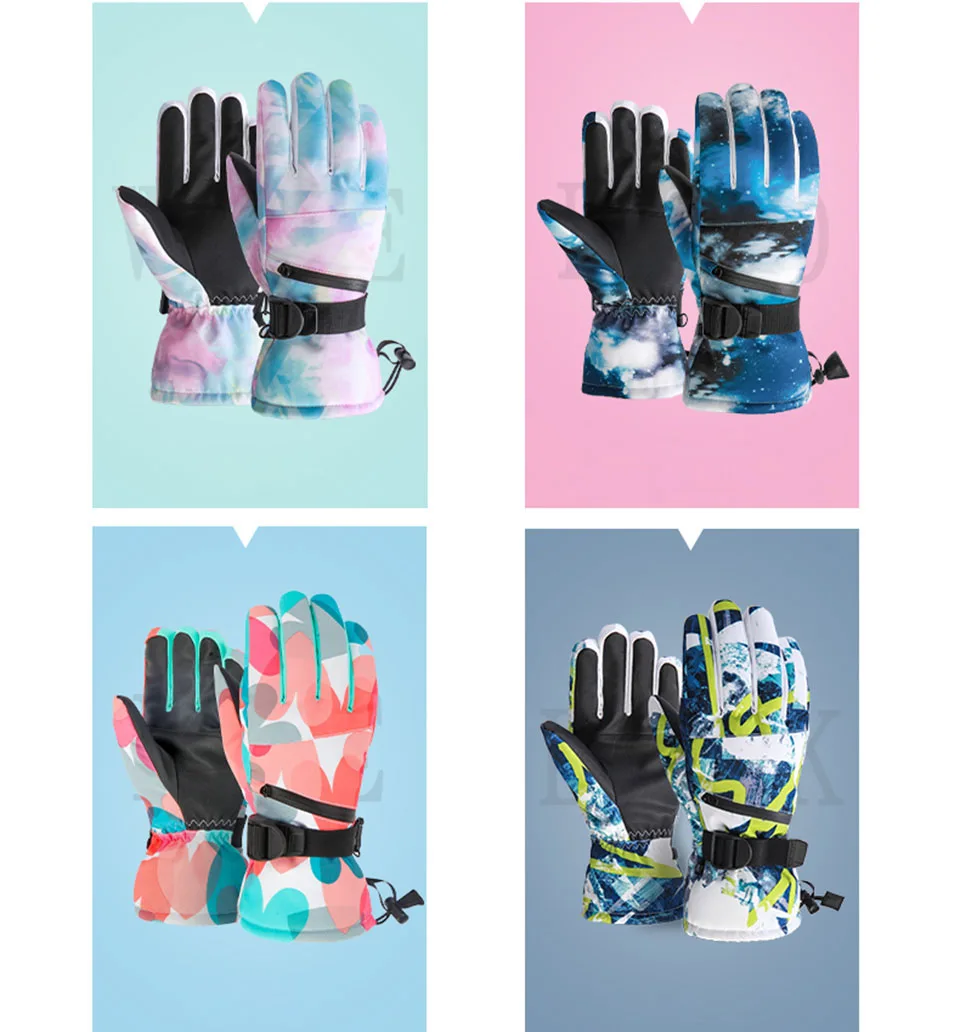 KoKossi Thermal Ski Gloves Winter Outdoor Snowboard Waterproof Windproof Gloves Unisex Fleece Warm Snow Sports Gloves - Image 16