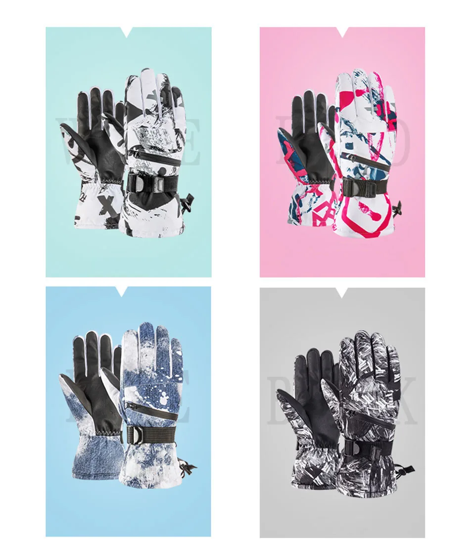 KoKossi Thermal Ski Gloves Winter Outdoor Snowboard Waterproof Windproof Gloves Unisex Fleece Warm Snow Sports Gloves - Image 15