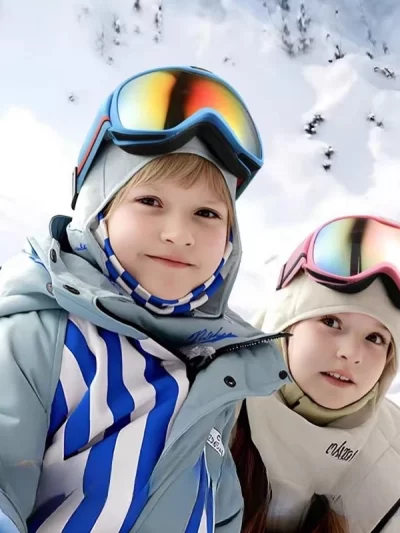 Children's colorful coated double-layer anti-fog mountaineering ski goggles outdoor