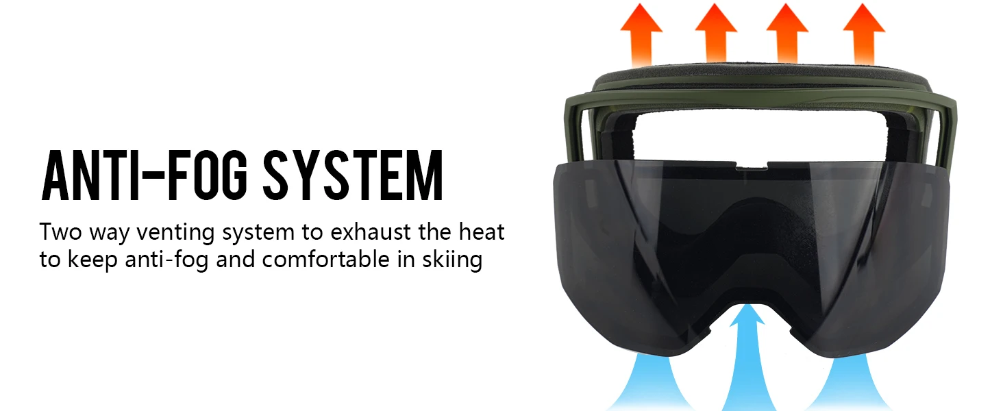 Men Women Anti-Fog Anti-UV Ski Snowboard Goggles For Young Adult Snow Sports - Image 10