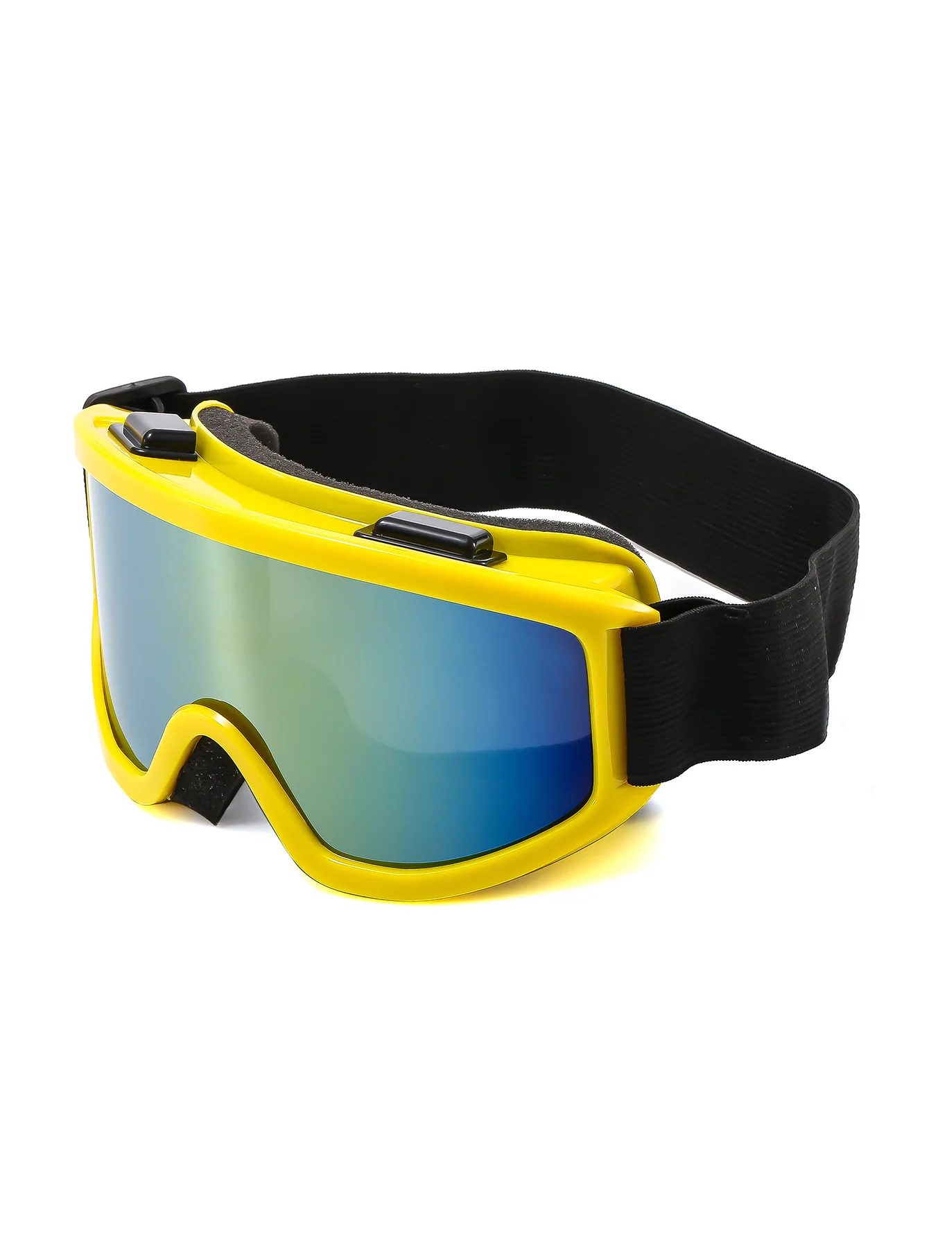 Large frame ski goggles with colored lenses and sponge anti-collision anti-glare lenses Outdoor sports snowboarding and snowboar