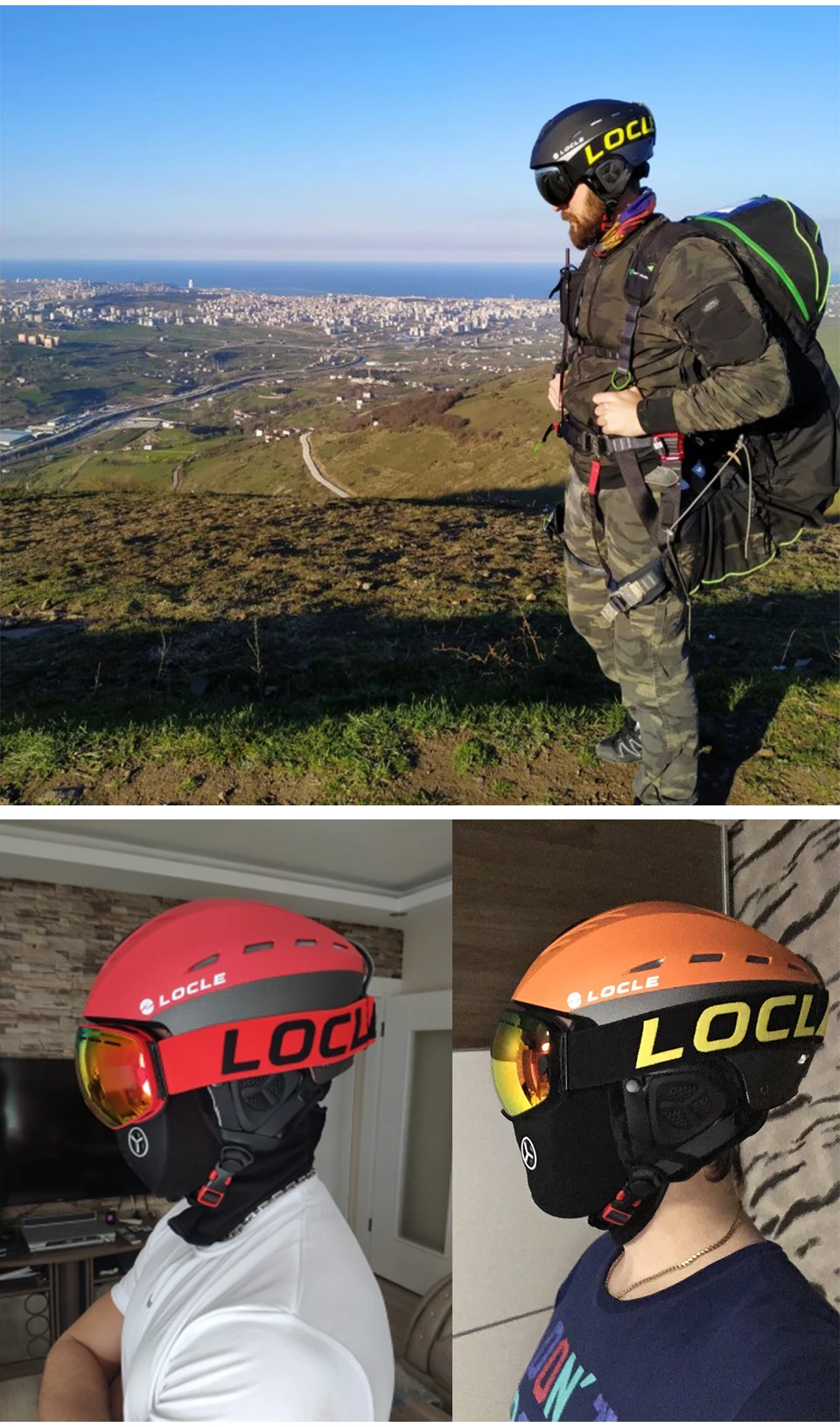 LOCLE Professional Skiing Helmet Men Women Children Ski Helmet Snow Skating Snowboard Snowmobile Skateboard Helmet Size 52-61cm - Image 27