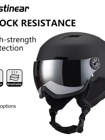 Eastinear's New Winter Ski Helmet Integrated Snow Goggles Professional Men's and Women's Adult Outdoor Warm Sports Ski Equipment